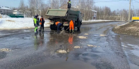 В Гусь-Хрустальном полным ходом идет ямочный ремонт дорог - Progorod33.Ru