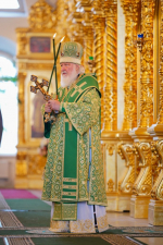 В день памяти Соловецких святых митрополит Никандр сослужил Святейшему Патриарху