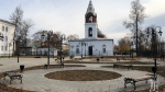 Территория у Свято-Троицкого храма в Гусь-Хрустальном продолжает преображаться